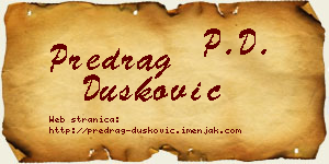 Predrag Dušković vizit kartica